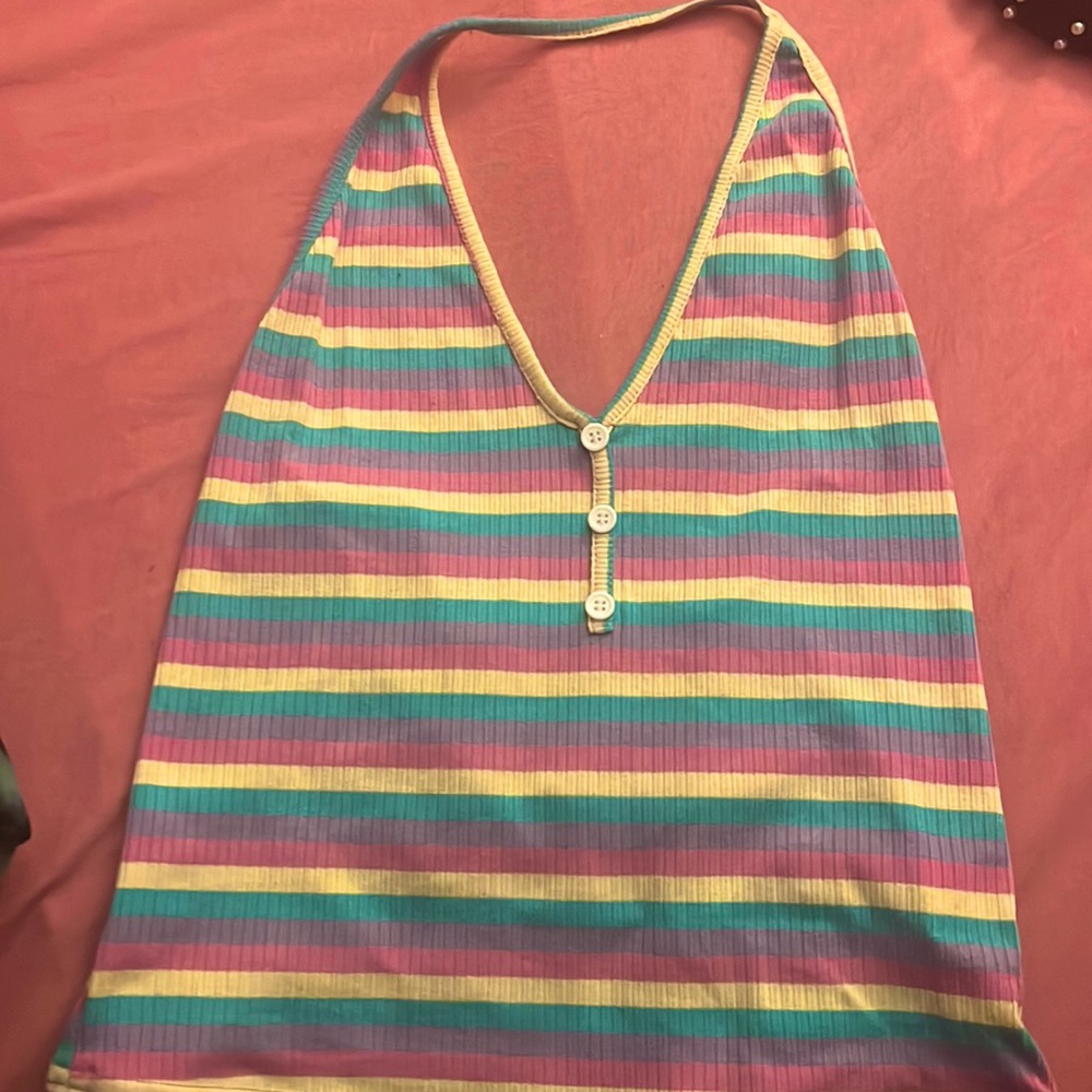 Multicolored 90s y2k cami top